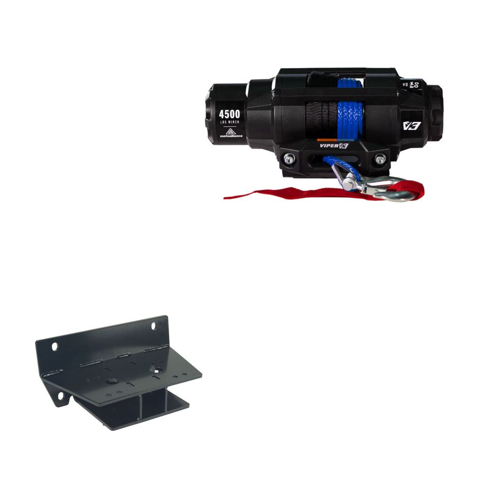 Viper 4500lbs V3 Winch Blue Rope With Mount For John Deer Gator XUV 590i 2017-2021