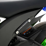 R&G Racing Black Rear Foot Rest Delete Blanking Plates For 2015-2019 Kawasaki Ninja ZX10R ZX1000