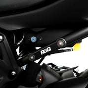 R&G Racing Black Footrest Delete Blanking Plate Kit For 2014-2024 Yamaha MT-07