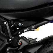 R&G Racing Black Footrest Delete Blanking Plate Kit For 2014-2024 Yamaha MT-07