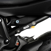 R&G Racing Black Footrest Delete Blanking Plate Kit For 2014-2024 Yamaha MT-07