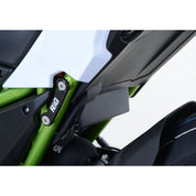 R&G Racing Black Rear Foot Rest Delete Blanking Plates For 2017-2024 Kawasaki Ninja 650 EX650
