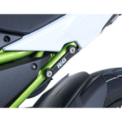 R&G Racing Black Rear Foot Rest Delete Blanking Plates For 2017-2024 Kawasaki Ninja 650 EX650