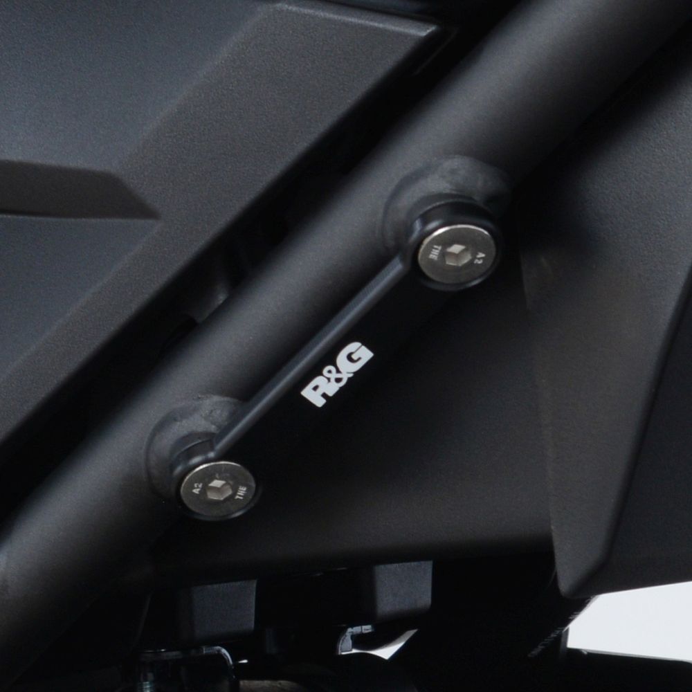 R&G Racing Black Rear Foot Rest Delete Blanking Plates For 2018-2024 Kawasaki Ninja 250