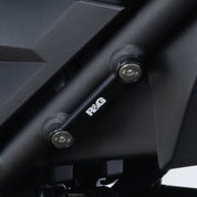 R&G Racing Black Rear Foot Rest Delete Blanking Plates For 2018-2024 Kawasaki Ninja 250