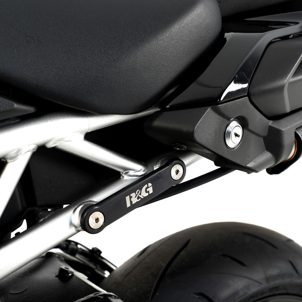 R&G Racing Black Rear Foot Rest Delete Blanking Plates For 2020-2024 Kawasaki Ninja ZX-25R