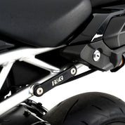 R&G Racing Black Rear Foot Rest Delete Blanking Plates For 2020-2024 Kawasaki Ninja ZX-25R