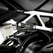 R&G Racing Black Rear Foot Rest Delete Blanking Plates For 2020-2024 Kawasaki Ninja ZX-25R