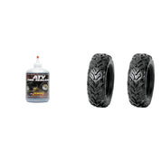 Set of 2 DURO DI-K504 Rear Tires 25x10-12 4-ply with QUADBOSS Sealant