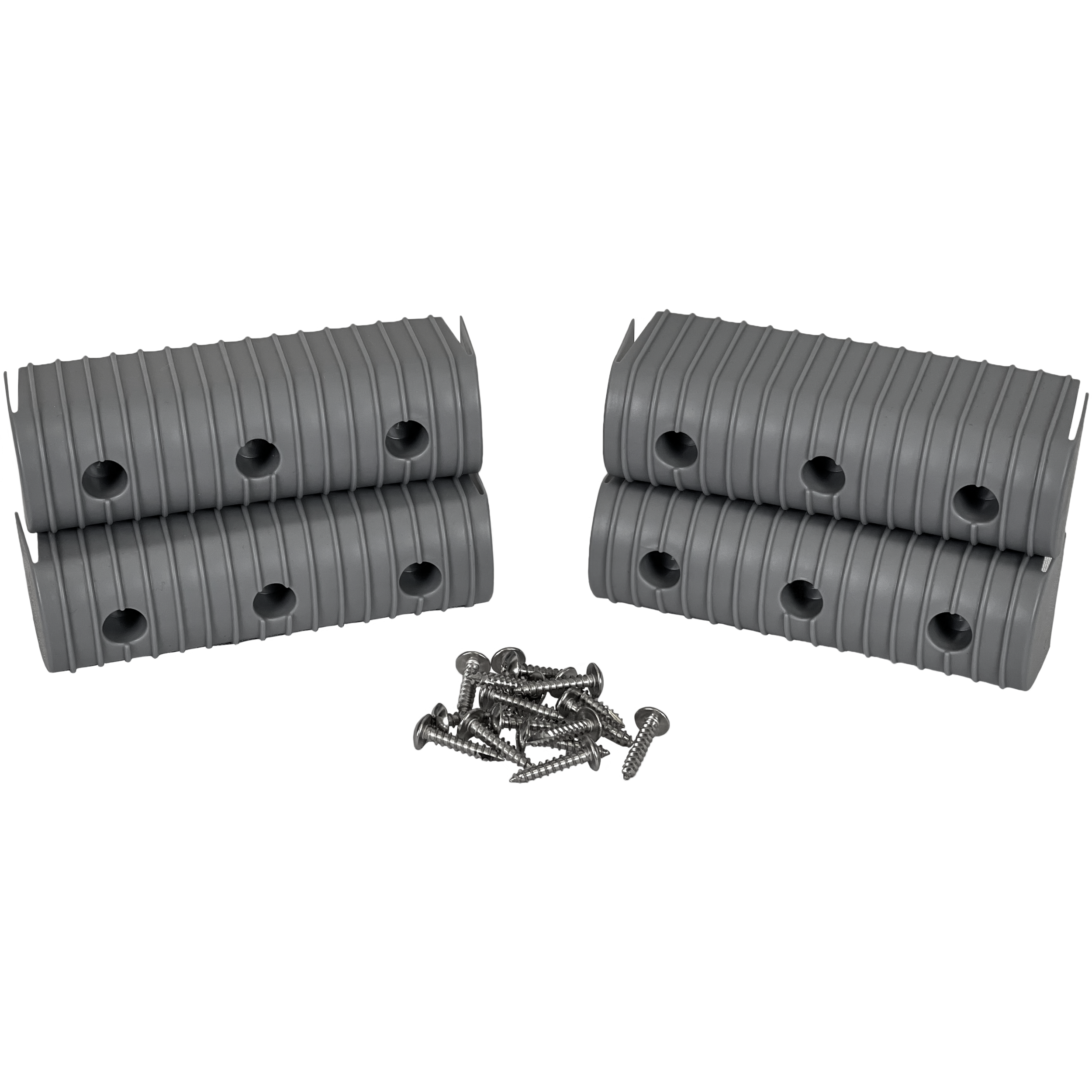 Caliber Bunkwrap End Cap Acc, 2X6 Grey 4 Pk. W/ Hardware Kit 23053