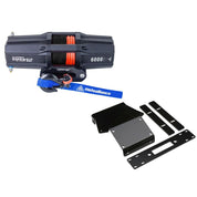 Viper V2 ATV Winch Kit 3500 lb Standard Spool With 40 Feet Blue Synthetic Rope With Mount For Honda Rancher 350/450 2000-2003