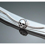 KURYAKYN CHROME REPLACEMENT EMBLEM FOR HARLEY ZOMBIE WINDSHIELD TRIM 1189