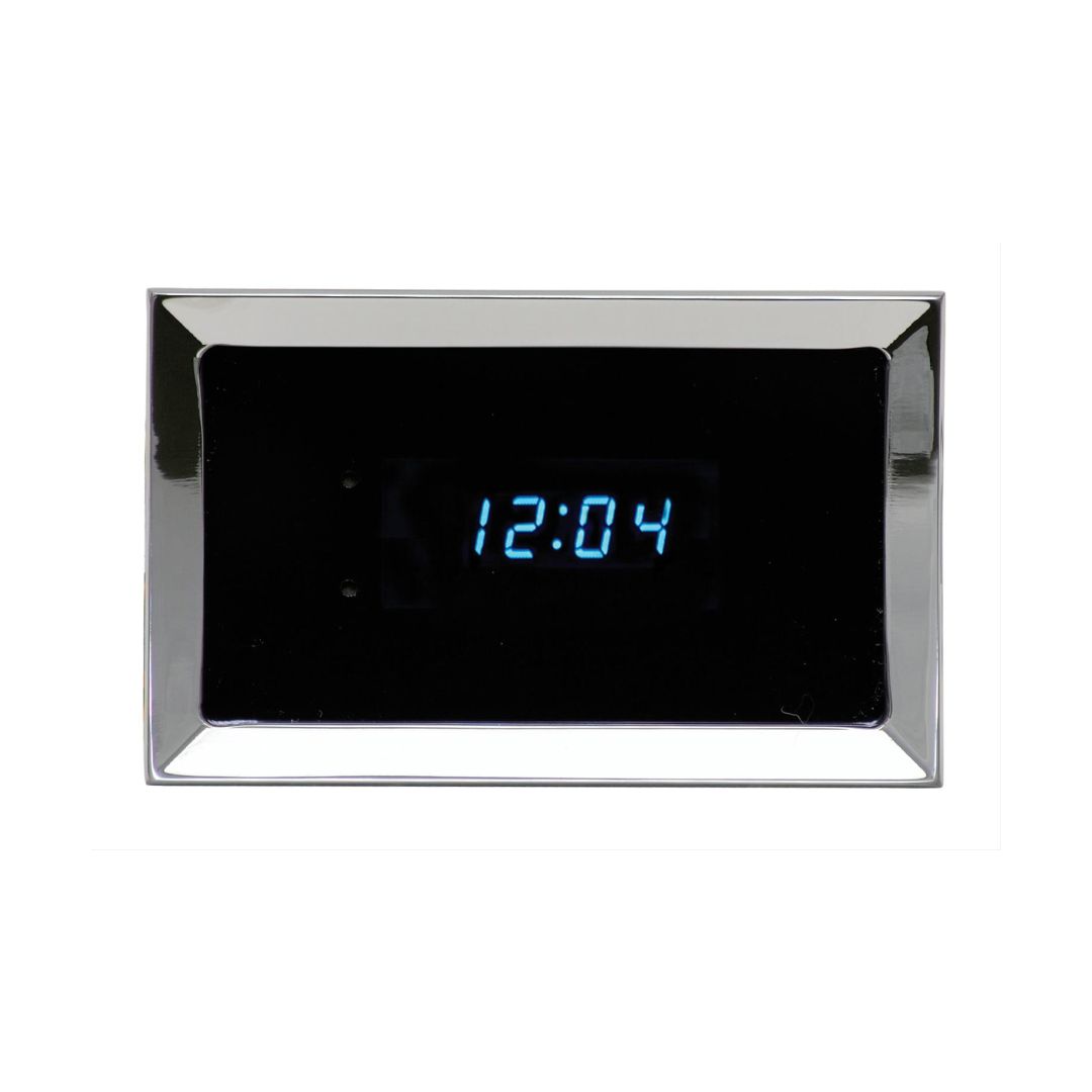 1957 Chevrolet VFD Clock w/machined aluminum chrome bezel, Blue CLK-57C-B