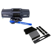 Viper V2 ATV Winch Kit 3500 lb Standard Spool With 40 Feet Blue Synthetic Rope With Mount For Honda Rancher 350/450 2000-2003