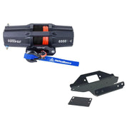 Viper V2 ATV Winch Kit 3500 lb Standard Spool With 40 Feet Blue Synthetic Rope With Mount For Kawasaki Brute Force 650 2006-2013