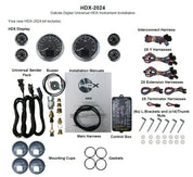 Dakota Digital 6-Piece Round HDX Analog Universal Gauge kit HDX-2024