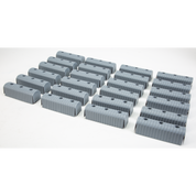 Caliber Bunkwrap Endcaps 2X6" Grey 24/Pack 23074