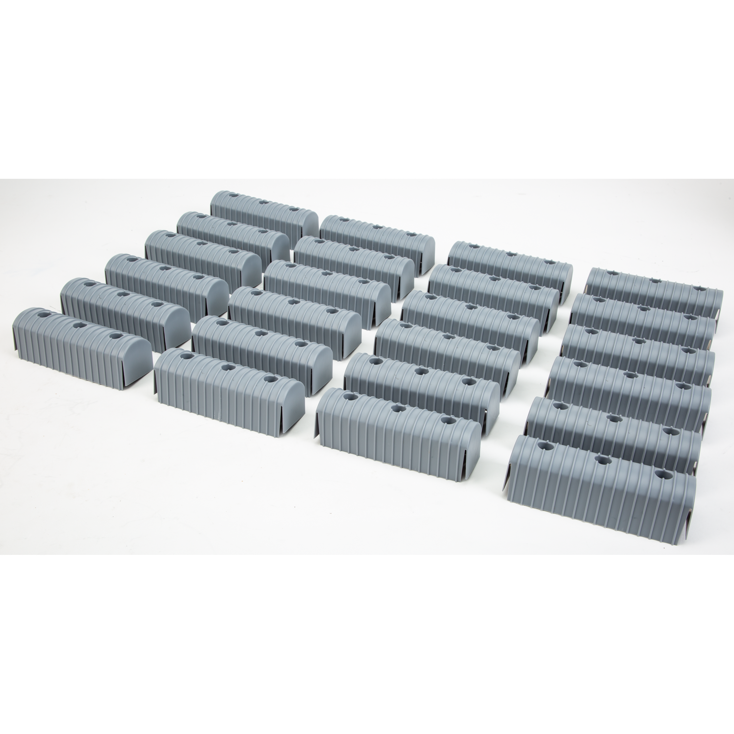 Caliber Bunkwrap Endcaps 2X6" Grey 24/Pack 23074