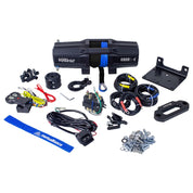 Viper V2 ATV Winch Kit 3500 lb Standard Spool With 40 Feet Blue Synthetic Rope With Mount For Honda Rancher 350/450 2000-2003