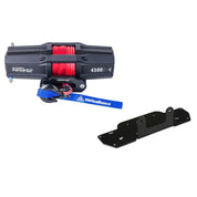 Viper V2 ATV Winch Kit 3500 lb Standard Spool With 40 Feet Black Synthetic Rope With Mount For Kawasaki Prairie 360 2002-2013