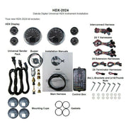 Dakota Digital 6-Piece Round HDX Analog Universal Gauge kit HDX-2024