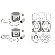 2 SPI Pistons, Bearings & Top End Gasket Kit Arctic Cat 600 Standard Bore 78mm