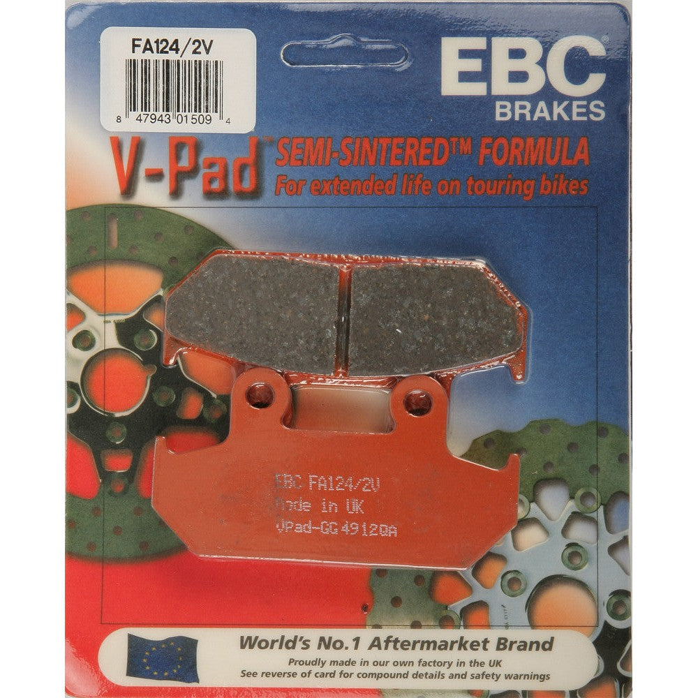 EBC 1 Pair V-Pad Semi-Sintered Touring Brake Pads MPN FA124/2V