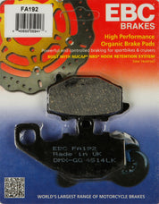 EBC 1 Pair FA Series Organic Replacement Brake Pads MPN FA192