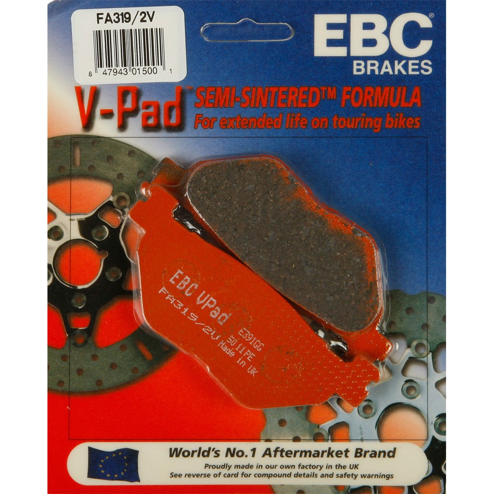 EBC 1 Pair V-Pad Semi-Sintered Touring Brake Pads MPN FA319/2V