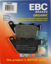 EBC 1 Pair FA Series Organic Replacement Brake Pads MPN FA387