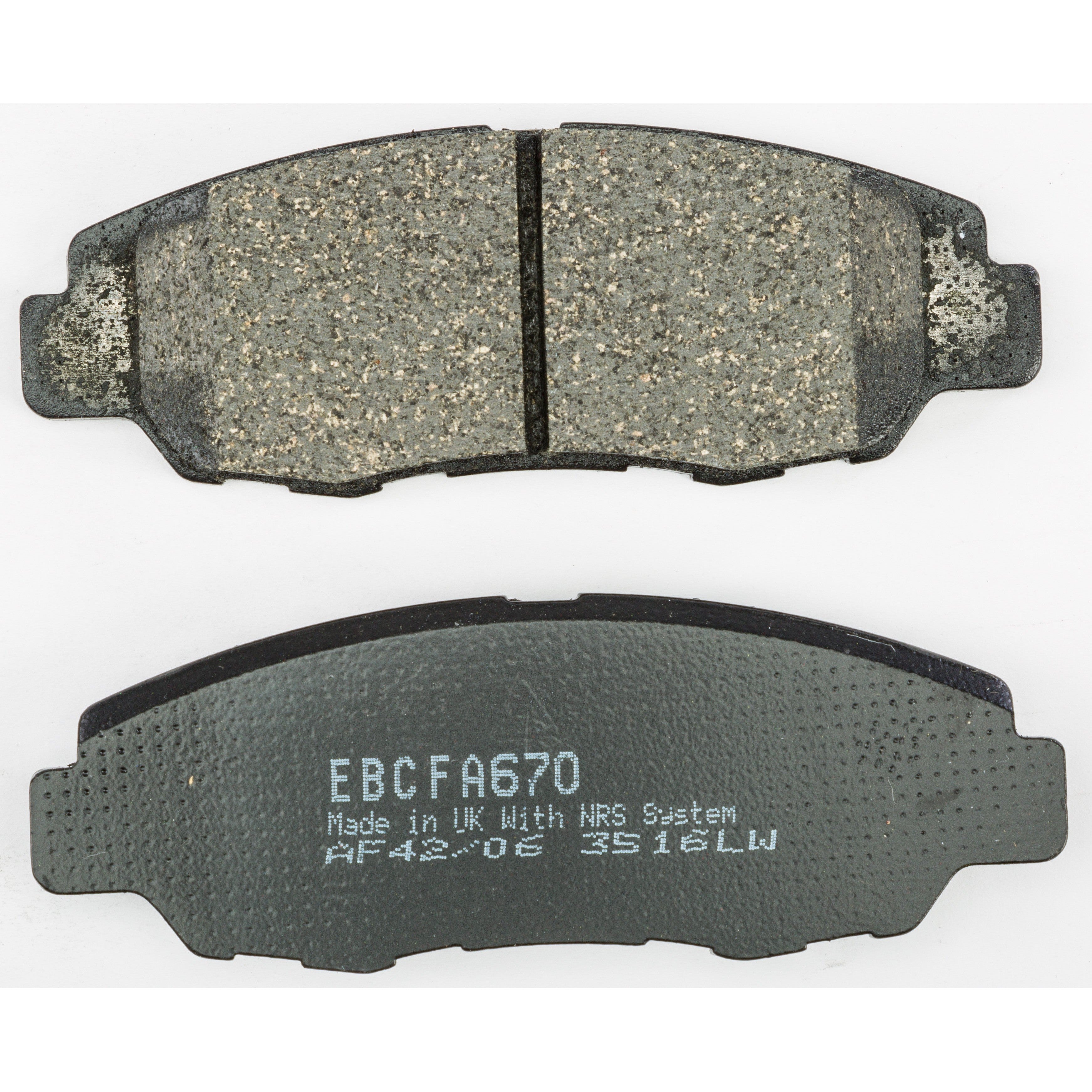 EBC 1 Pair FA Series Organic Replacement Brake Pads MPN FA670