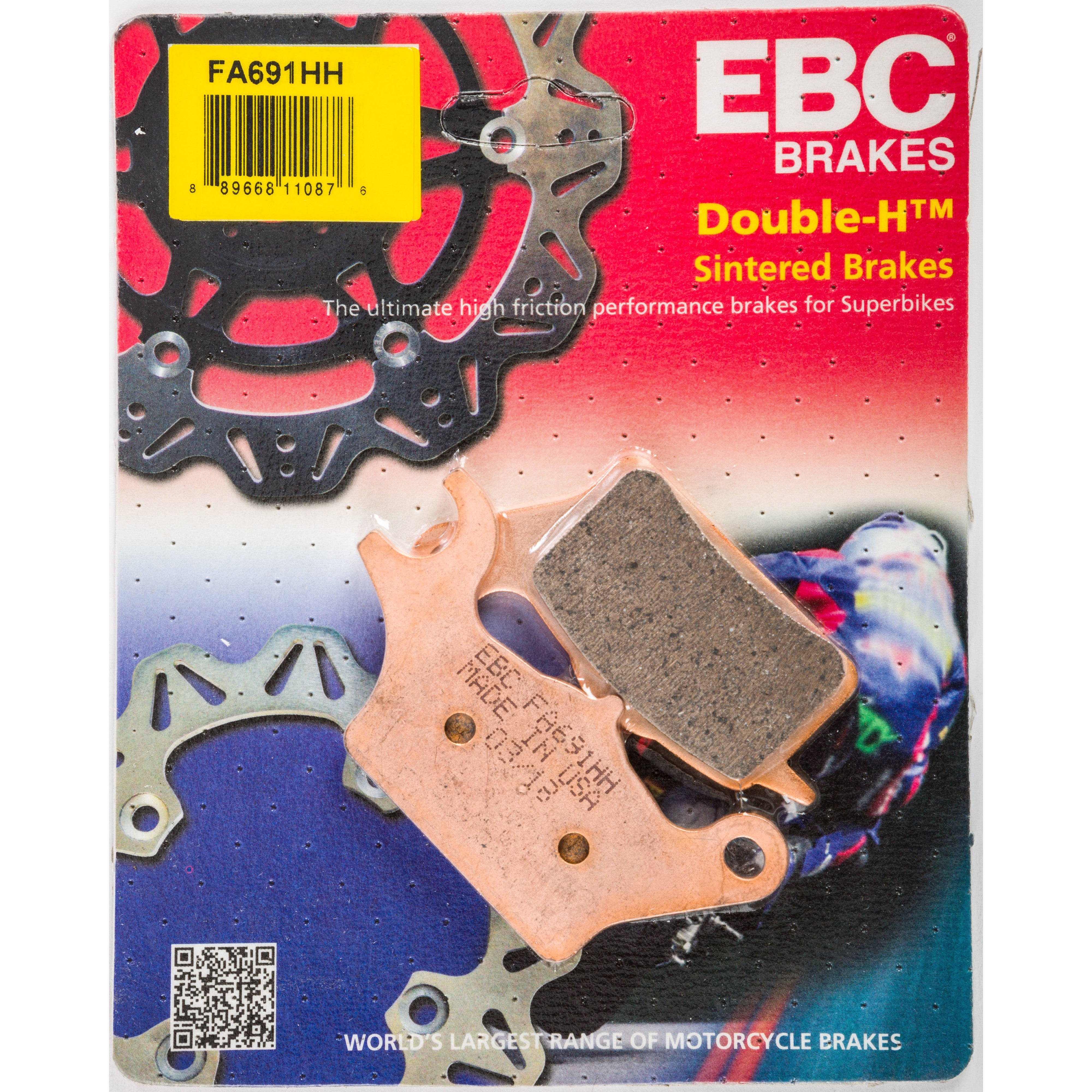 EBC 1 Pair Sintered HH Race Formula Brake Pads MPN FA691HH