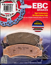 EBC 1 Pair SV Series Severe Duty Brake Pads MPN FA726SV