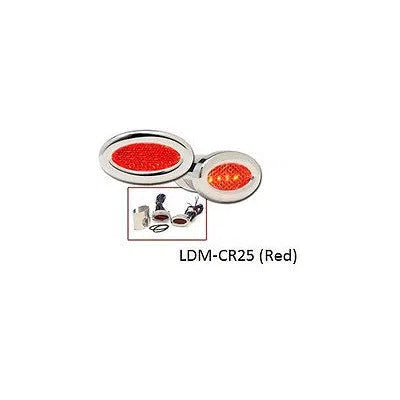Dakota Digital Universal Oval LED Red Marker Lights (pair)