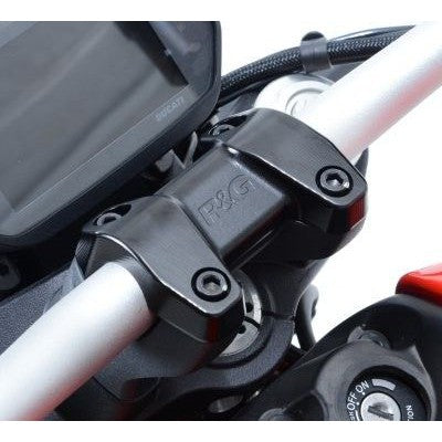 R&G Racing Black Handle Bar Clamp For 2014-2016 Ducati Monster 1200