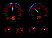 Dakota Digital 6-Piece Round HDX Analog Universal Gauge kit HDX-2024