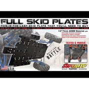 SuperATV Polaris RZR XP Turbo Full Skid Plate FSP-P-RZRXPT-001