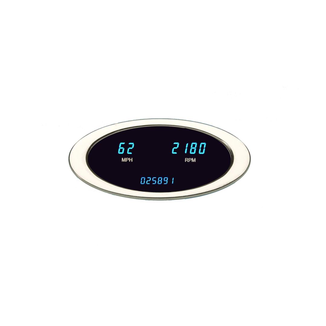 Ion Series Speed/Tach Combo-MPH Chrome bezel, blue display