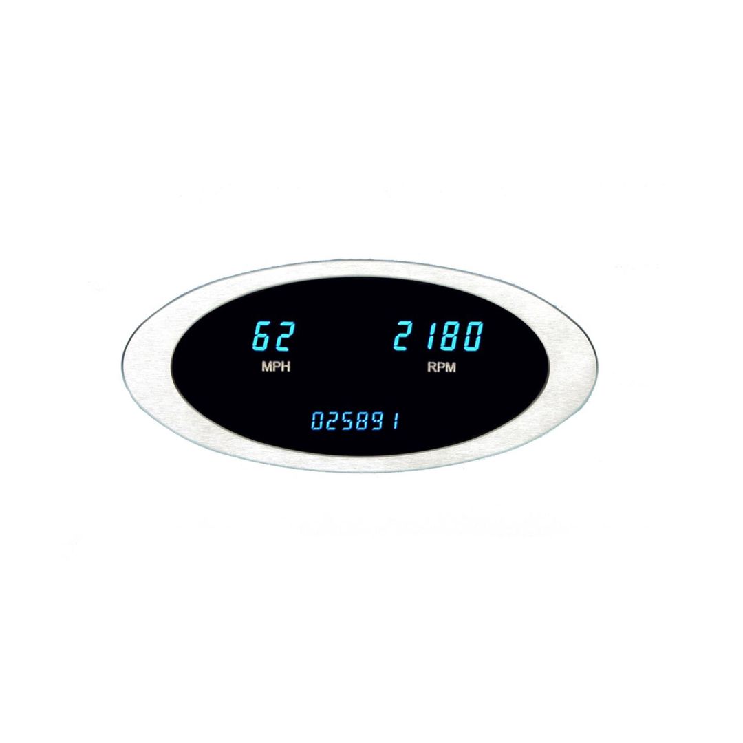Ion Series Speed/Tach Combo-MPH Satin bezel, blue display