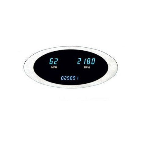 Ion Series Speed/Tach Combo-MPH Satin bezel, teal display