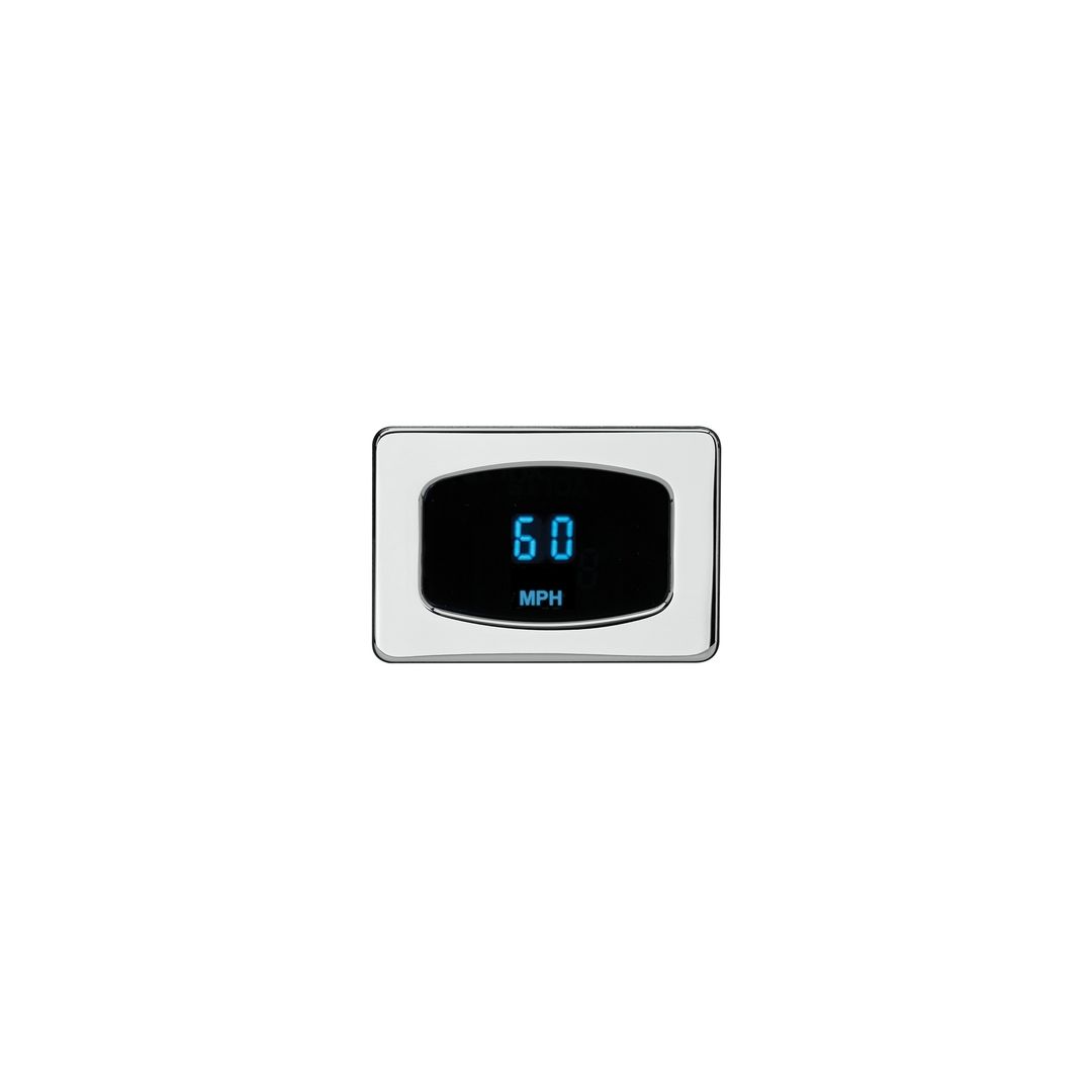 Odyssey Series Mini-Speedometer, chrome, blue