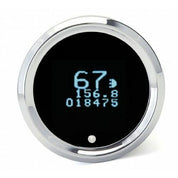 Dakota Digital Odyssey Chrome Mini 2-1/16" Speedometer With Teal Display (KPH)