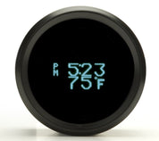 Dakota Digital Odyssey Chrome 2-1/16" Head Temperature Gauge With Teal Display