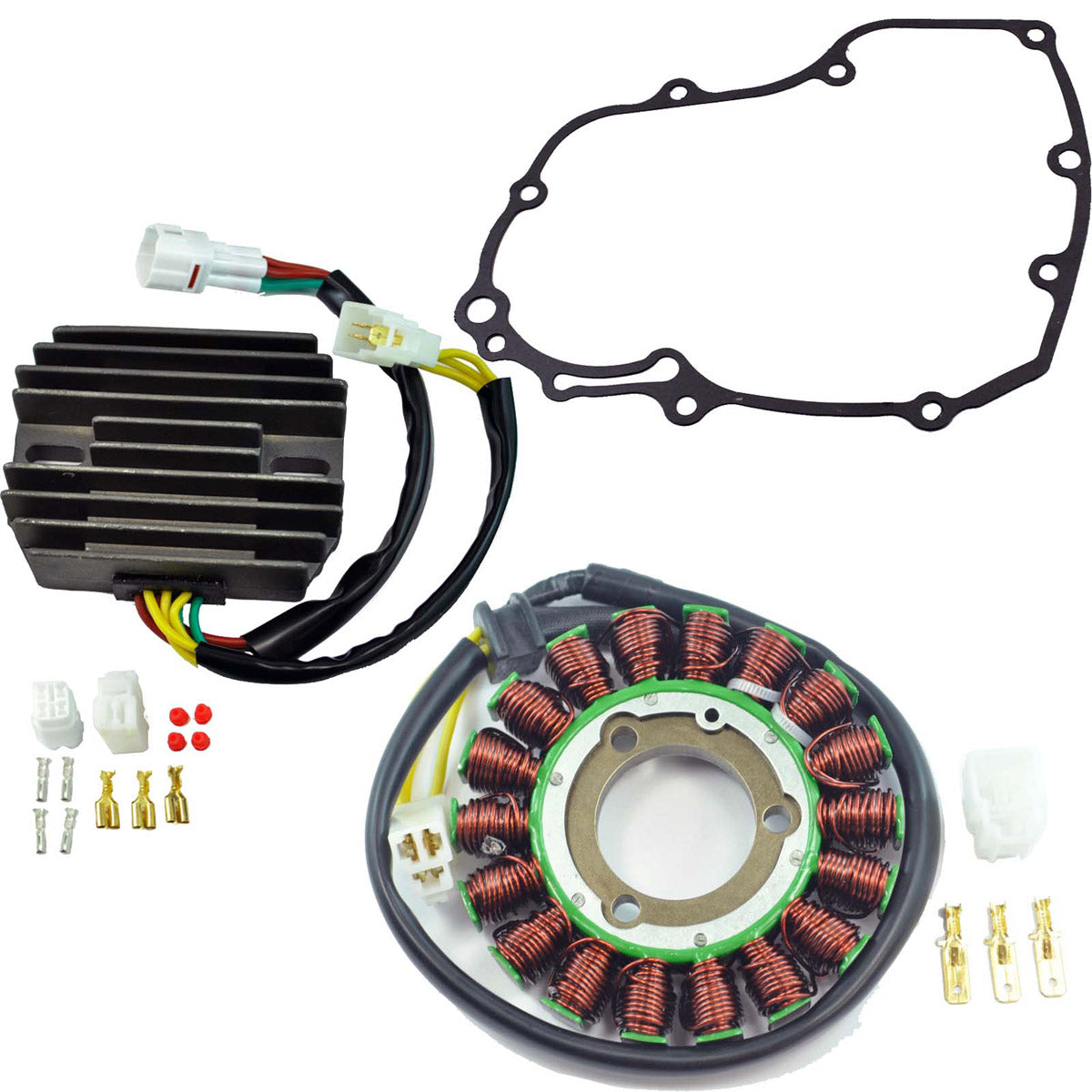 RMStator Heavy Duty Stator, Regulator & Gasket Hd Stator + Voltage Reg + Stator Cover Gask Kit