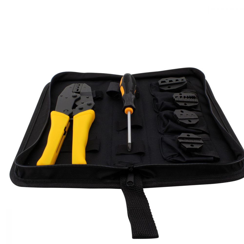 RMStator Multifunctional 4-in-1 Ratchet Crimping Tool 26-10 AWG Terminal Pliers Kit