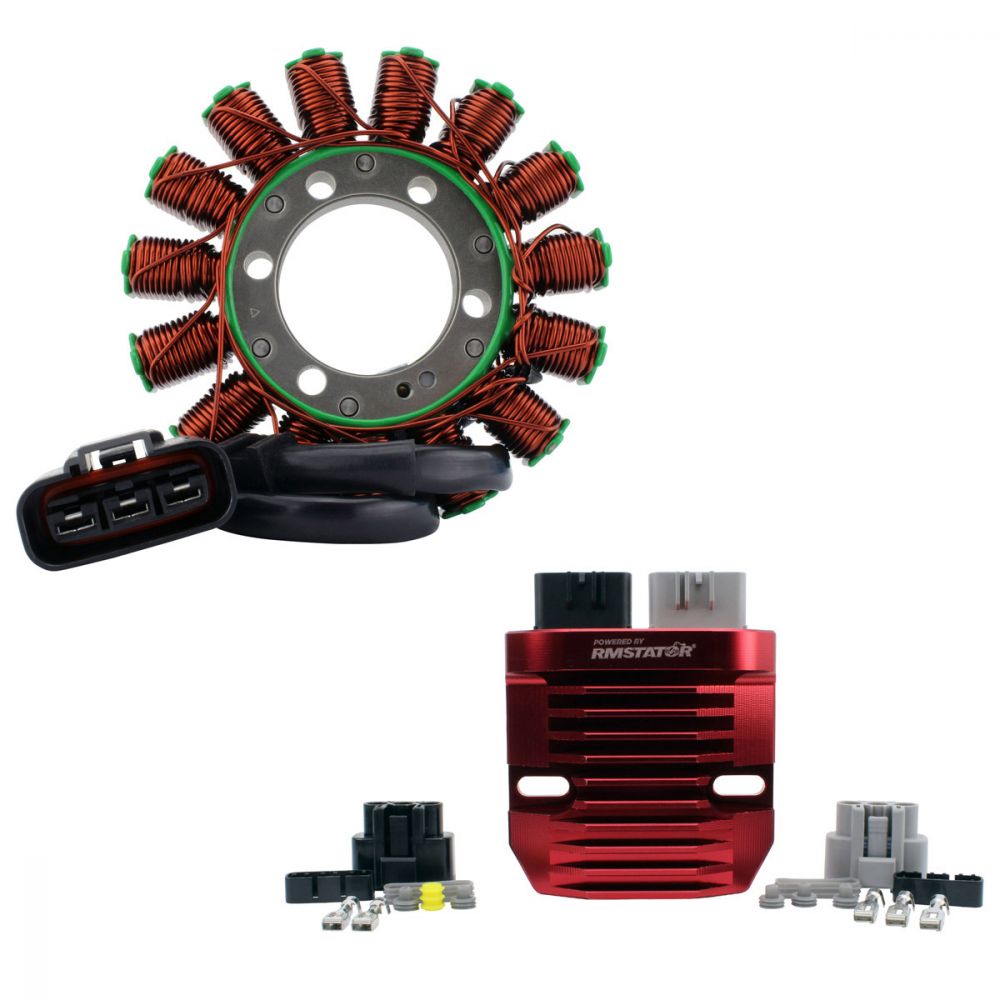 RMStator Generator Stator Kit With Red Machined Aluminum Regulator For 2013-2022 Honda CBR600RR