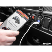SuperATV 12 V UTV Voltmeter and Dual USB Charger RS-U-001