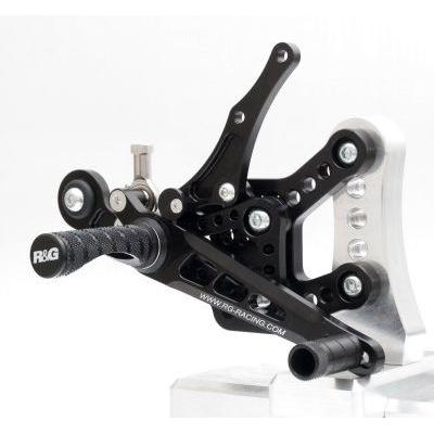 R&G Racing Black Adjustable Rearsets RSET04BK