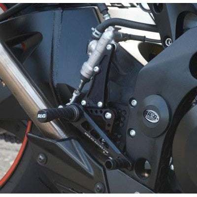 R&G Racing Black Adjustable Rearsets For 2007-2008 Suzuki GSXR1000 RSET15BK
