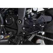 R&G Racing Black Adjustable Rearsets For 2007-2008 Kawasaki Ninja ZX6R ZX600P
